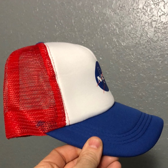 NASA Red White Blue Trucker Hat - Picture 2 of 4